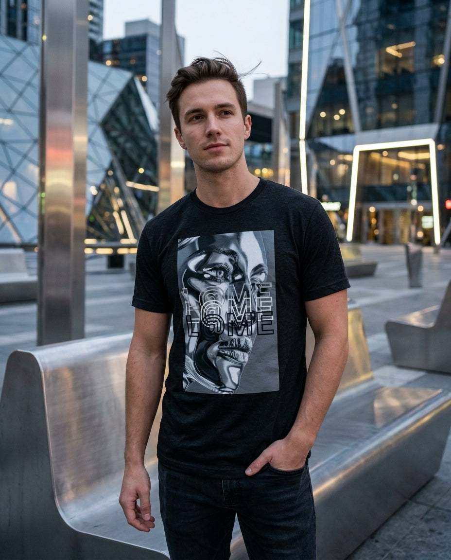 Elevate Your Style with the Chrome Face Graphic Tee