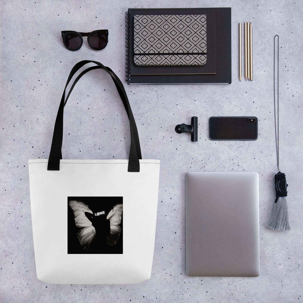 L@ME Tote Bag – Butterfly Design | Polyester with Cotton