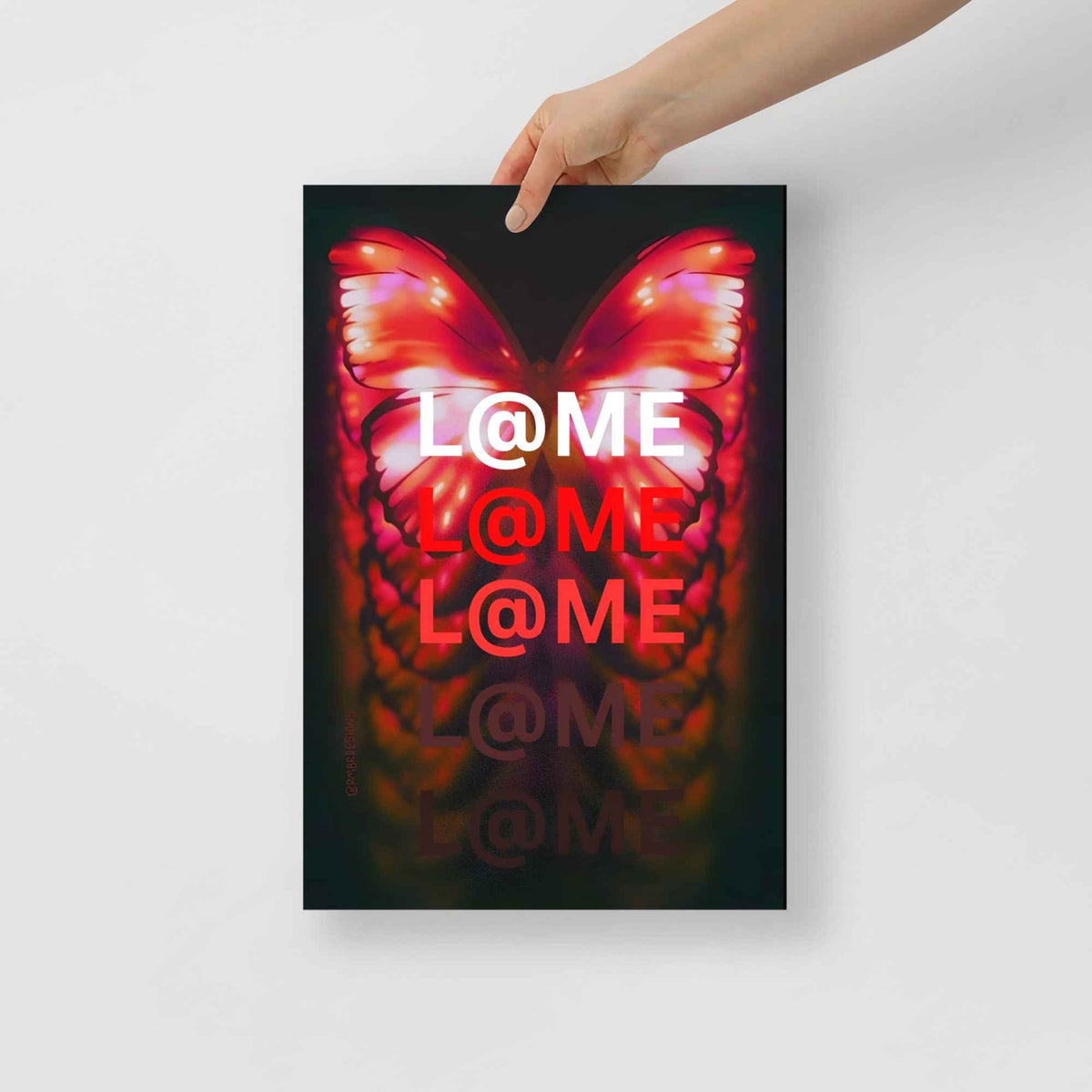L@ME Crimson Wings | Dark Gothic Art | Matte Poster