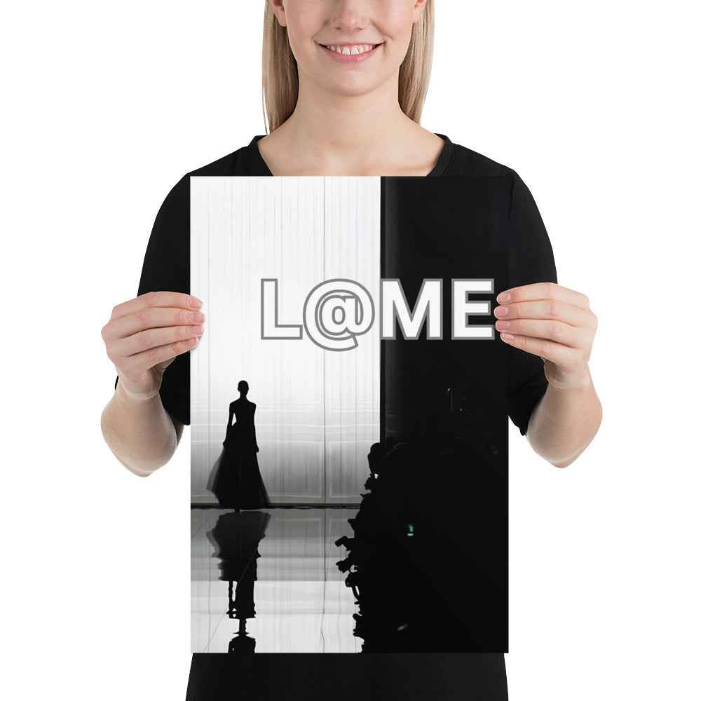 L@ME Runway Silhouette Poster – Black and White Art Print