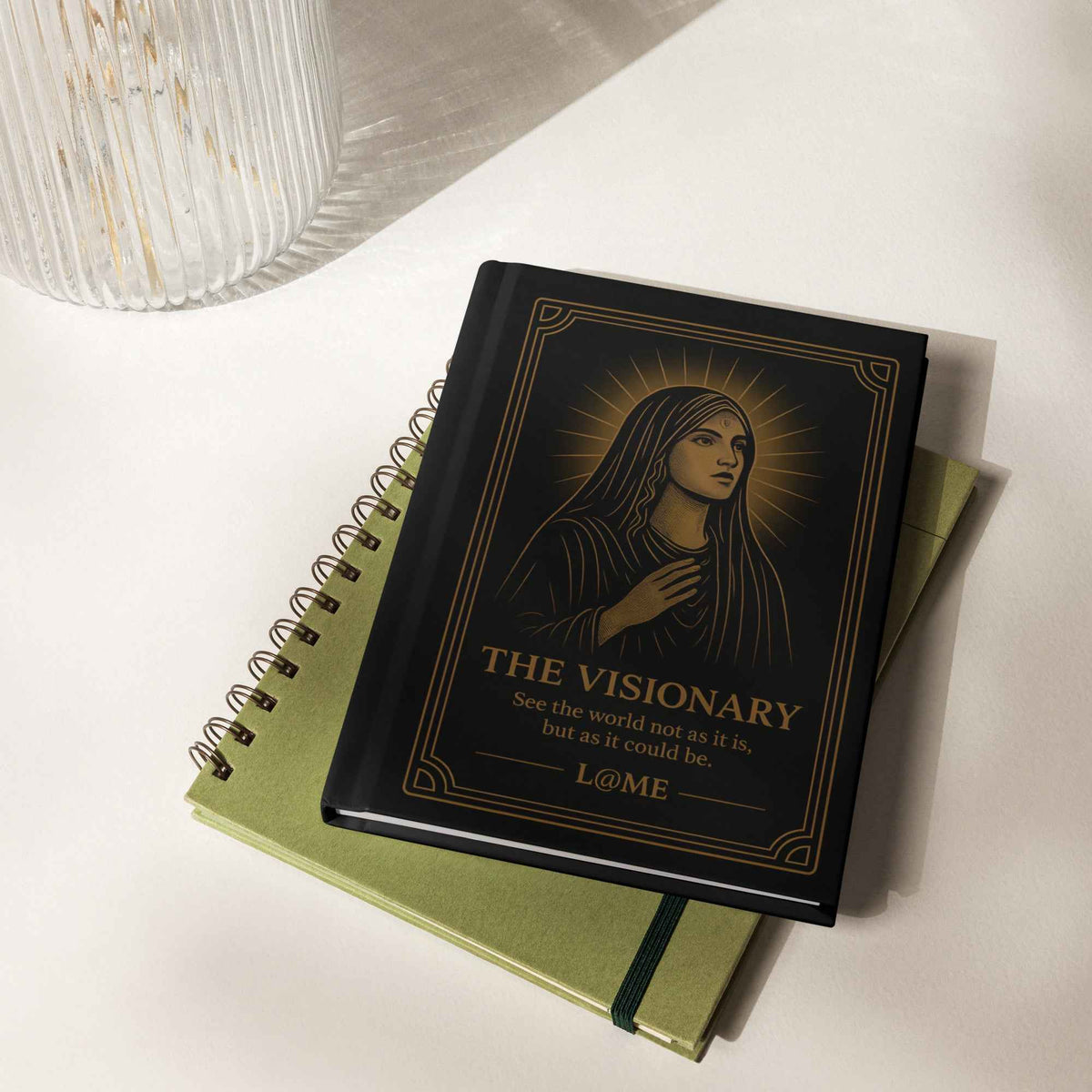 L@ME The Visionary Journal | Black & Gold Tarot Art | Hardcover