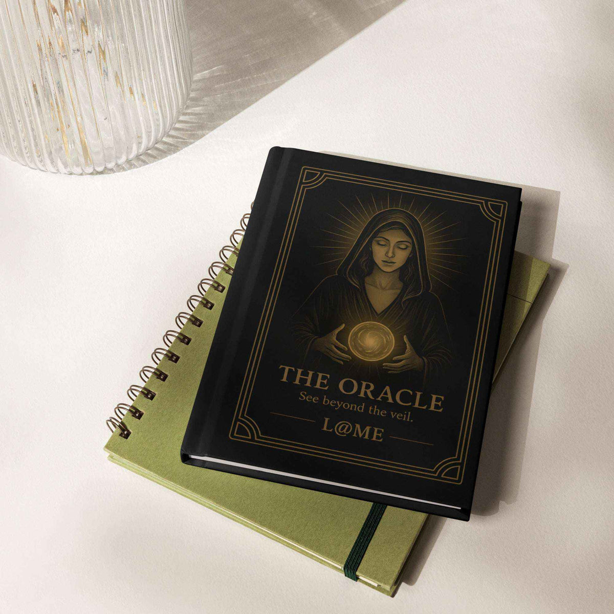 L@ME The Oracle Journal | Black & Gold Tarot Art | Hardcover