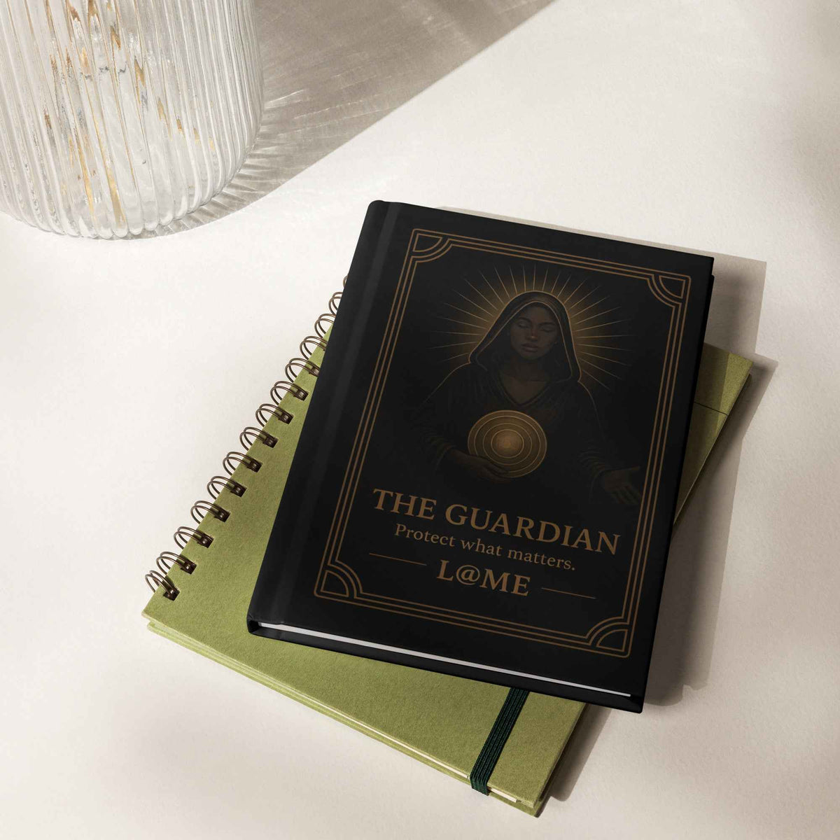 L@ME The Guardian Journal | Black & Gold Tarot Art | Hardcover