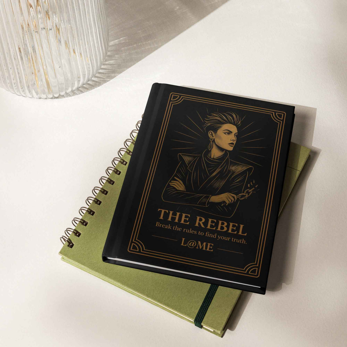 L@ME The Rebel Journal | Black Matte Tarot Art | Hardcover