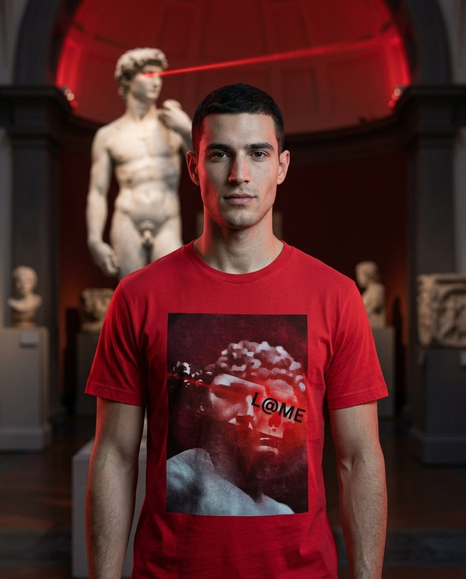 Red Graphic Statue lifestyle shot