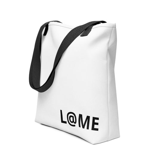 A spacious 15-inch polyester tote bag with dual cotton handles for easy carrying.