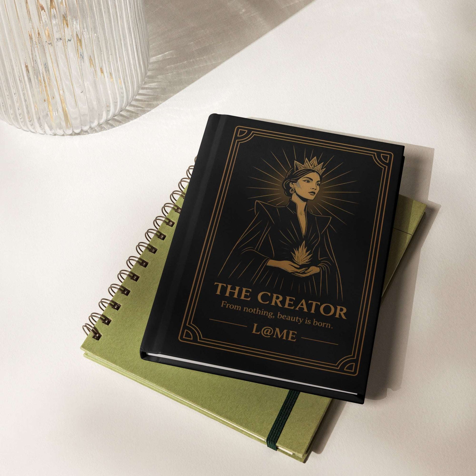 L@ME Hardcover Journal – Matte Black with Gold Tarot Artwork 12 £ POSTCARD Collection all for Inkybay L@ME L@ME