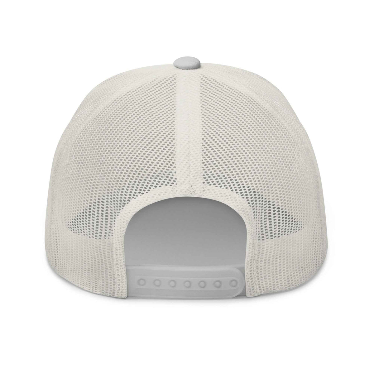 L@ME Structured Trucker Hat, Grey Mesh Six-Panel Snapback Cap