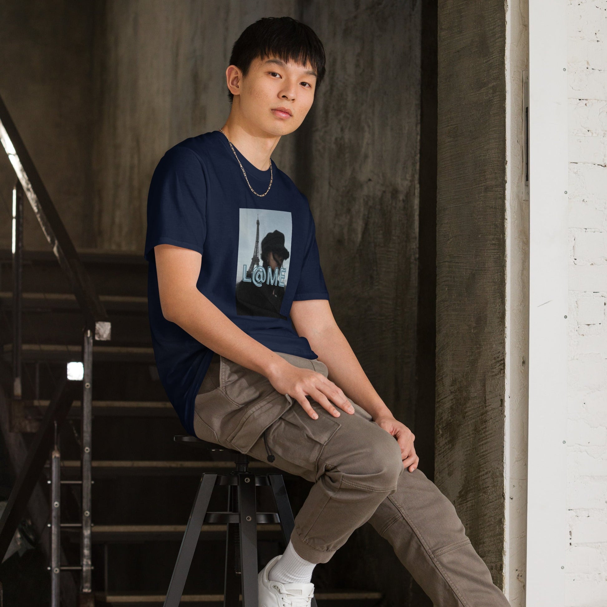 L@ME Black Paris Aesthetic Tower Graphic Tee Premium Cotton 26 £ L@ME