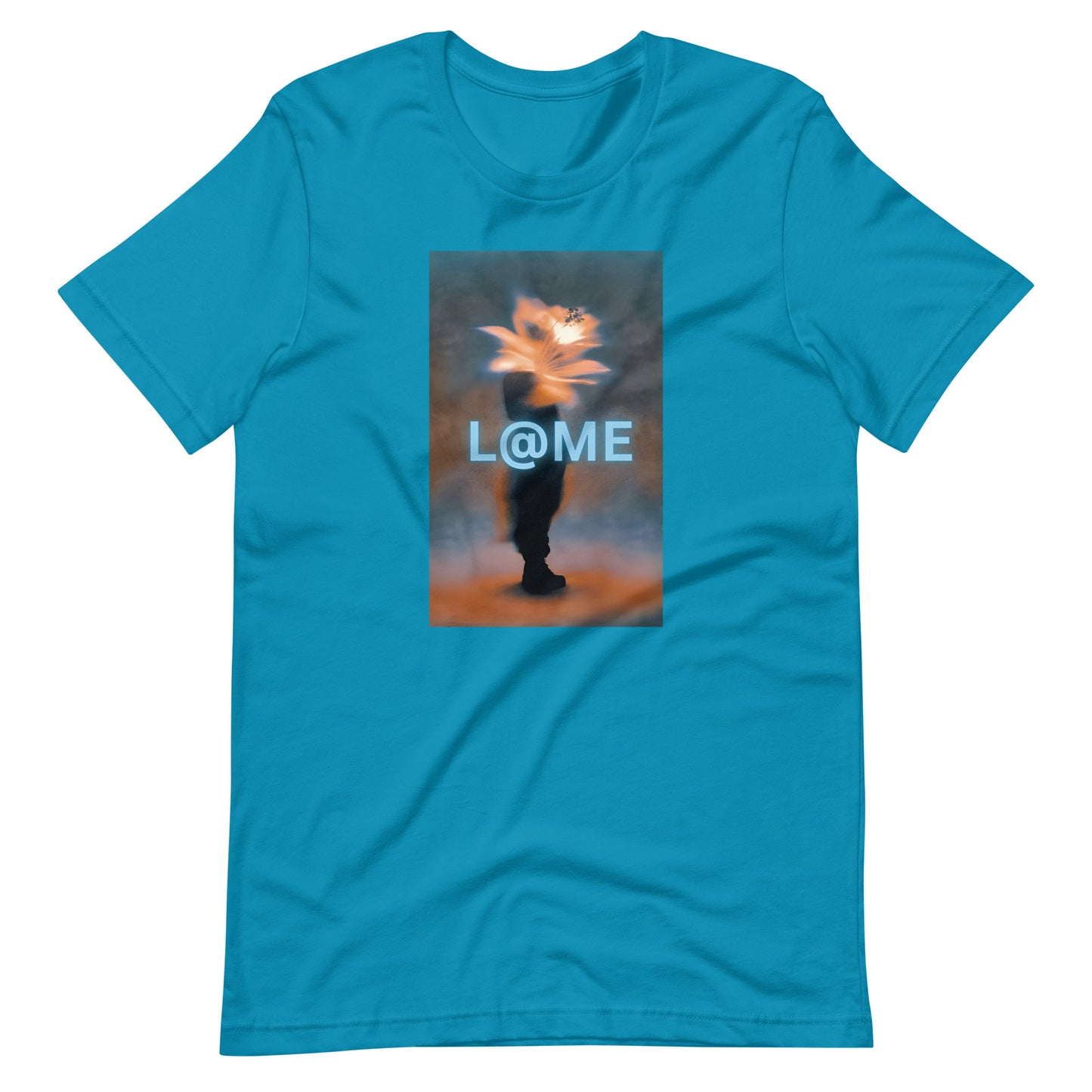 Heather gray L@ME Bloom Within tee with a simple silhouette graphic on the front