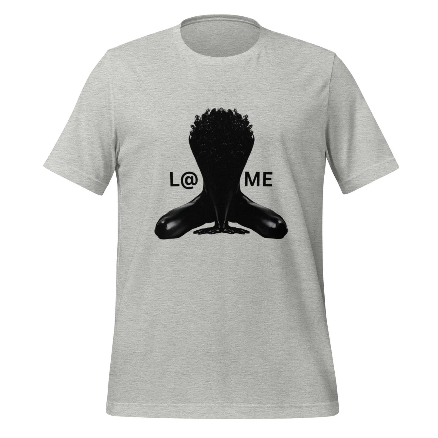 Black tee featuring a bold winged silhouette and the L@ME logo on the front.