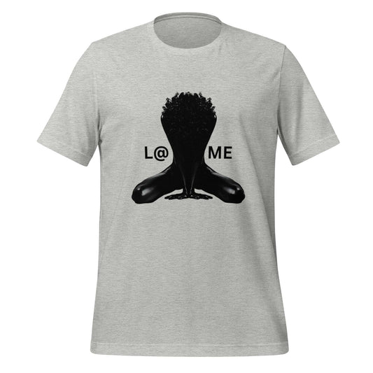 Black tee featuring a bold winged silhouette and the L@ME logo on the front.