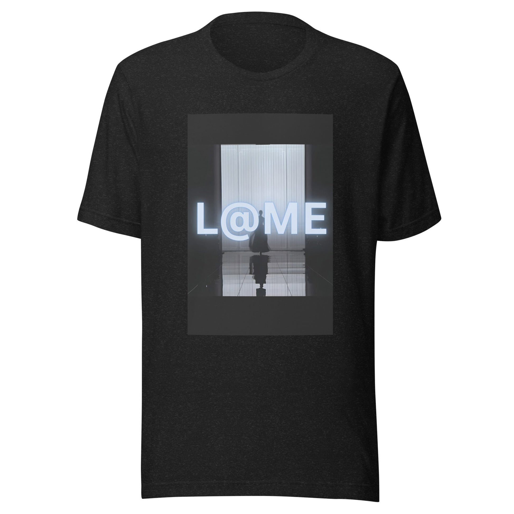 Neon graphic tee featuring a bold runway silhouette and glowing text on a comfortable fit.