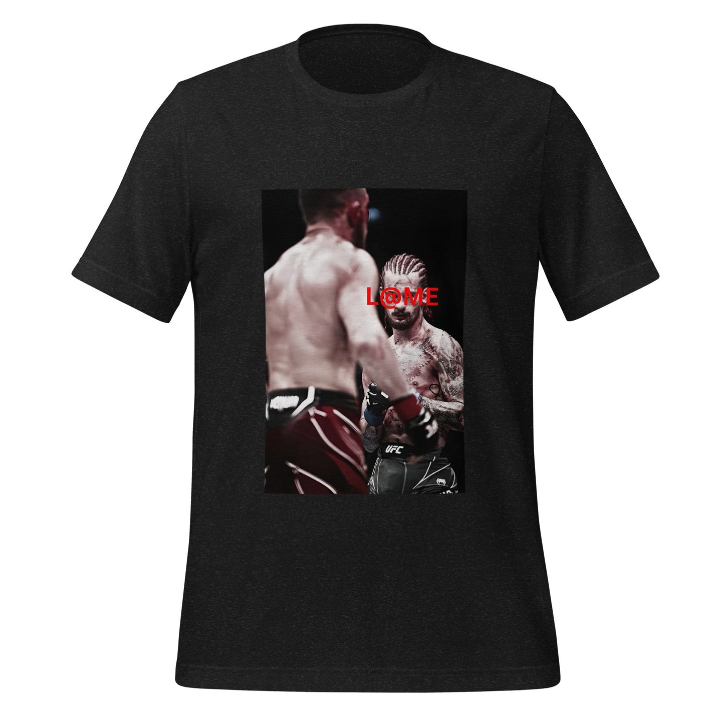 Red graphic tee featuring "Impact Zone" design, made of 100% combed cotton.