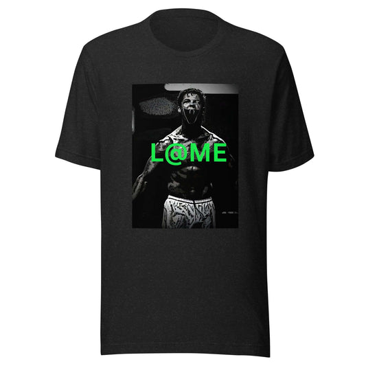 LME Limit Breaker graphic tee with surreal keyhole design in black streetwear style.