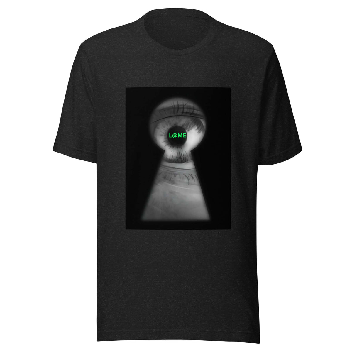 A relaxed unisex tee featuring a keyhole graphic, made from soft premium cotton.