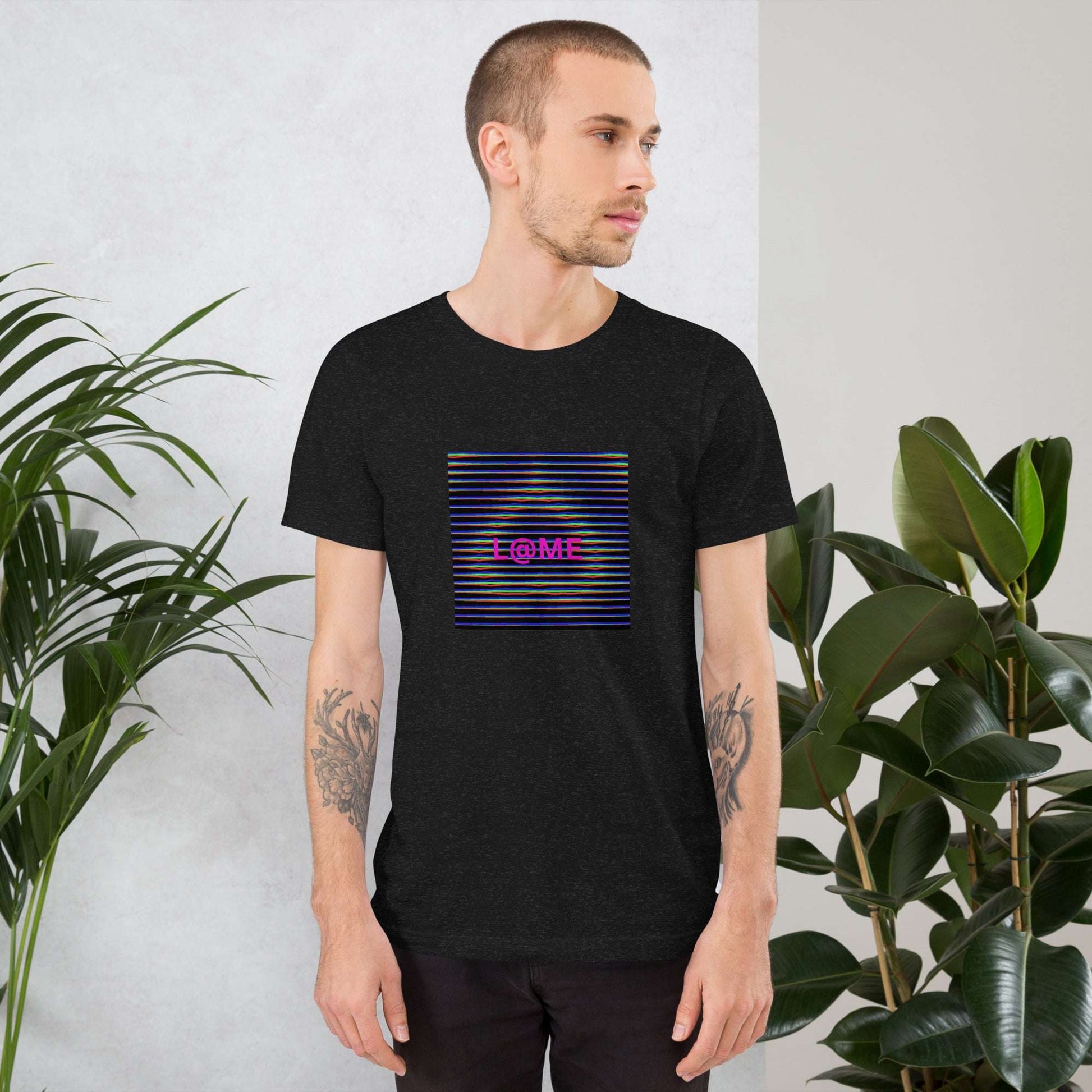 L@ME Black Cyber Glitch Art Graphic Tee | Premium Cotton 26 £ L@ME