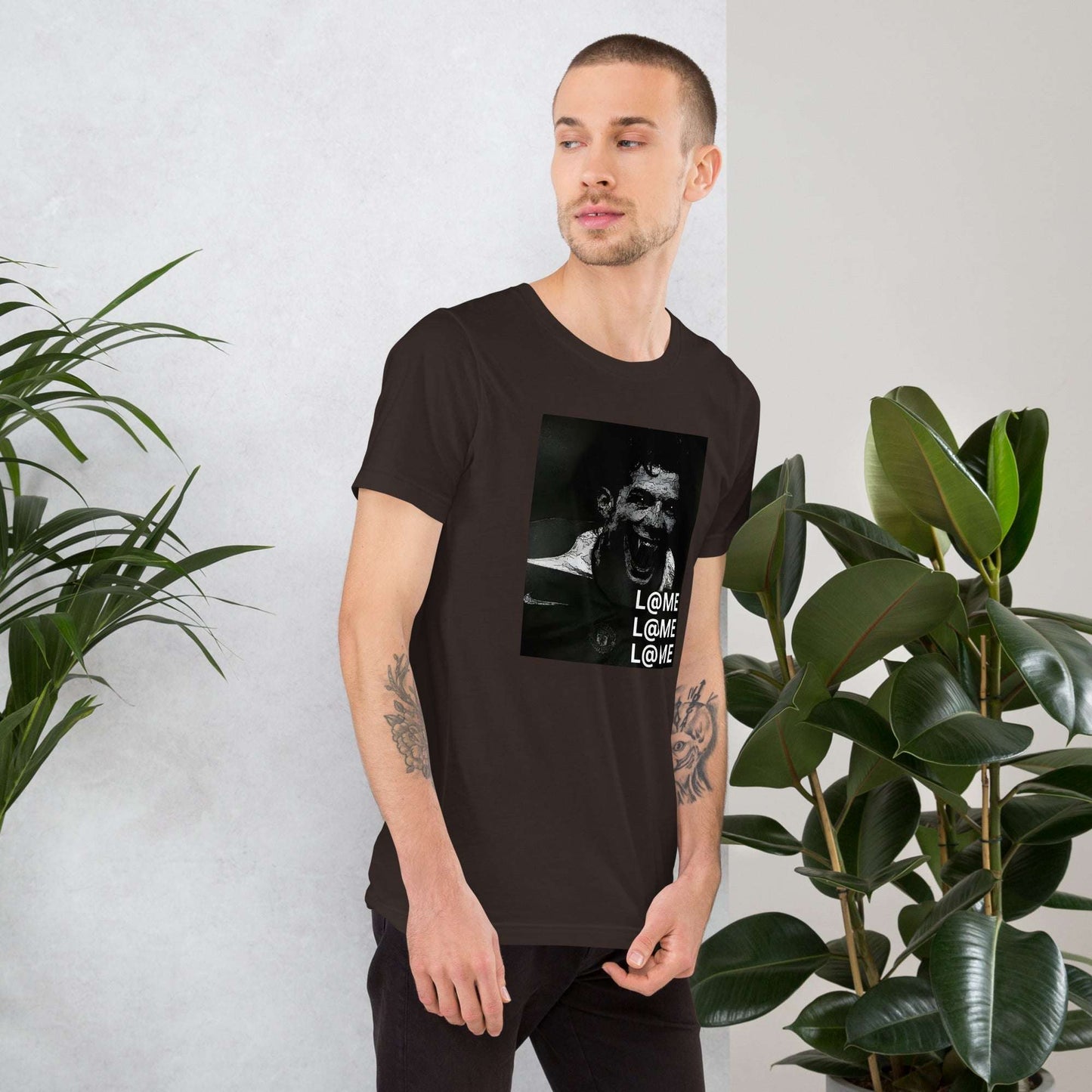 L@ME Adrenaline Rush Graphic Tee | Black & White Cotton Shir 26 £ T-SHIRT L@ME