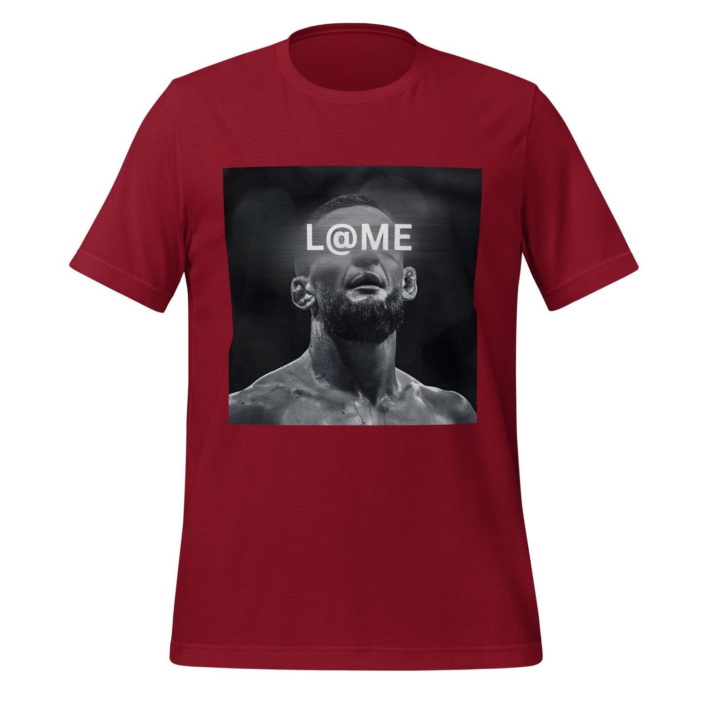 Black-and-white graphic tee featuring a portrait symbolizing determination and strength.