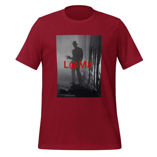 Black graphic tee featuring a bold "Shadow Fear" design on the front.