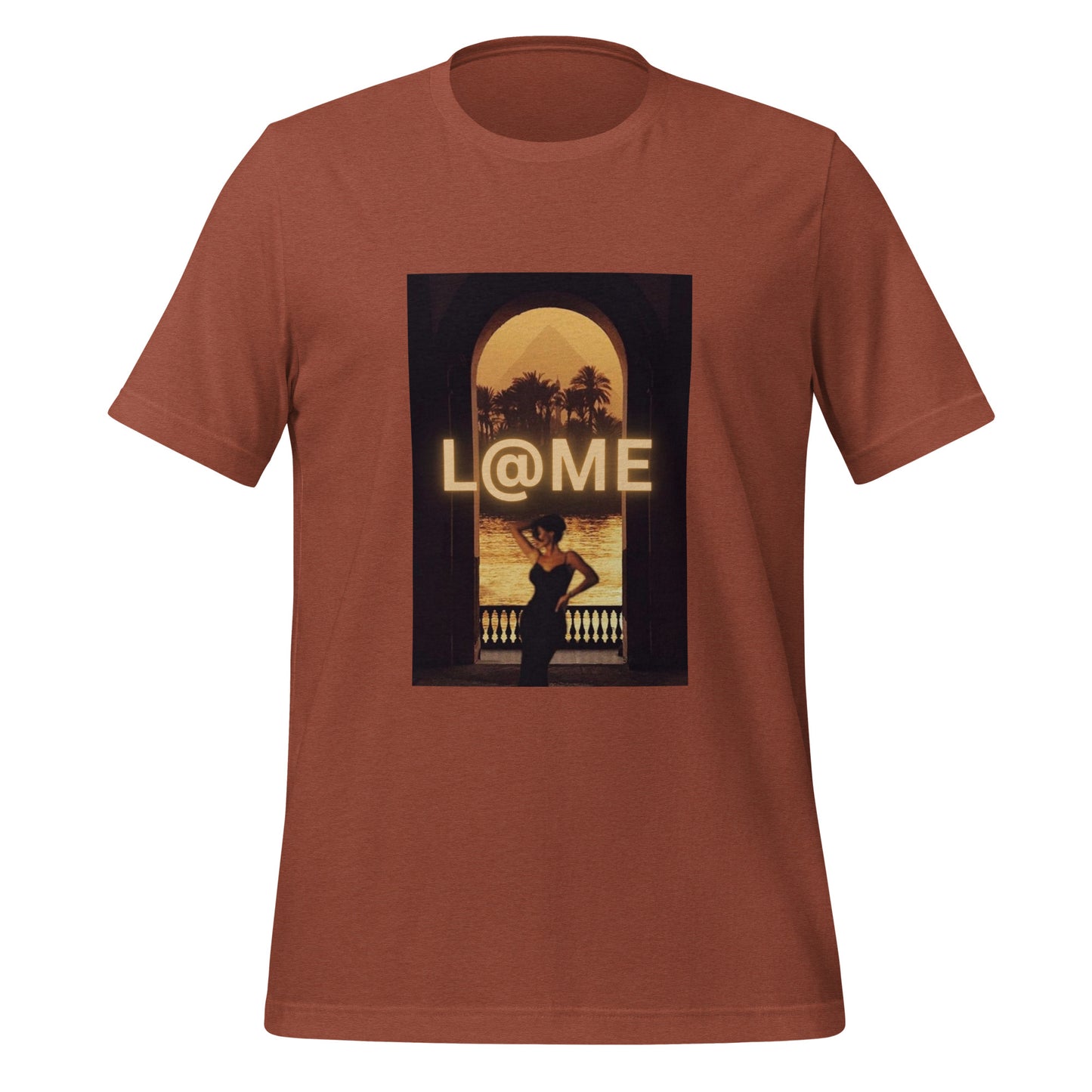 Unisex black cotton T-shirt with moonlit eclipse and bold cross design on front