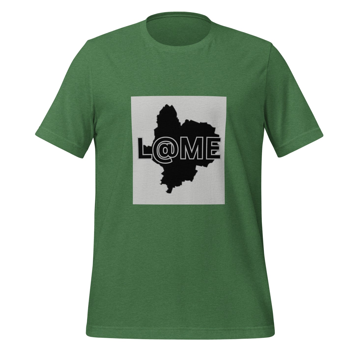 Unisex black silhouette graphic t-shirt on a white background, made of soft cotton.