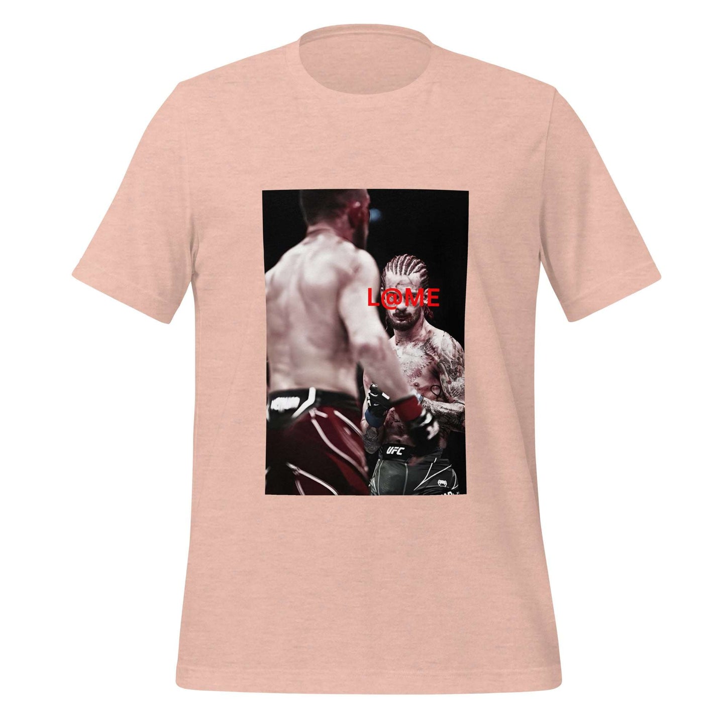Red graphic tee featuring "Impact Zone" design, made from 100% combed cotton.