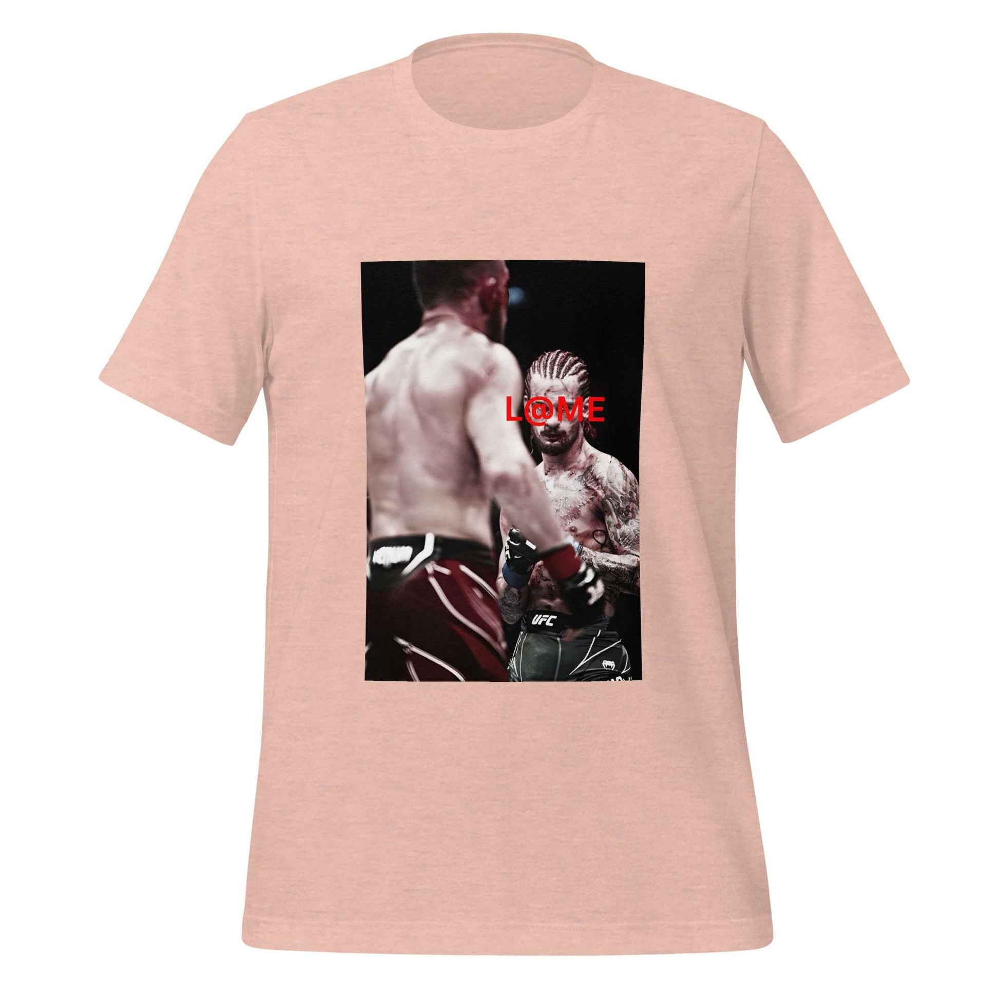 Red graphic tee featuring "Impact Zone" design, made from 100% combed cotton.