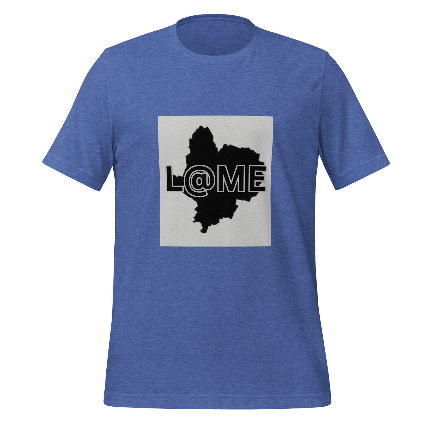 Unisex t-shirt featuring a bold black silhouette on a crisp white background.