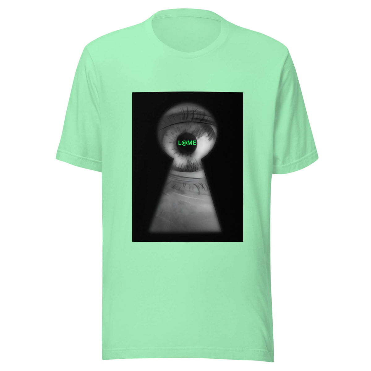 LME Through the Keyhole Graphic Tee featuring a bold keyhole graphic on a soft cotton fabric.