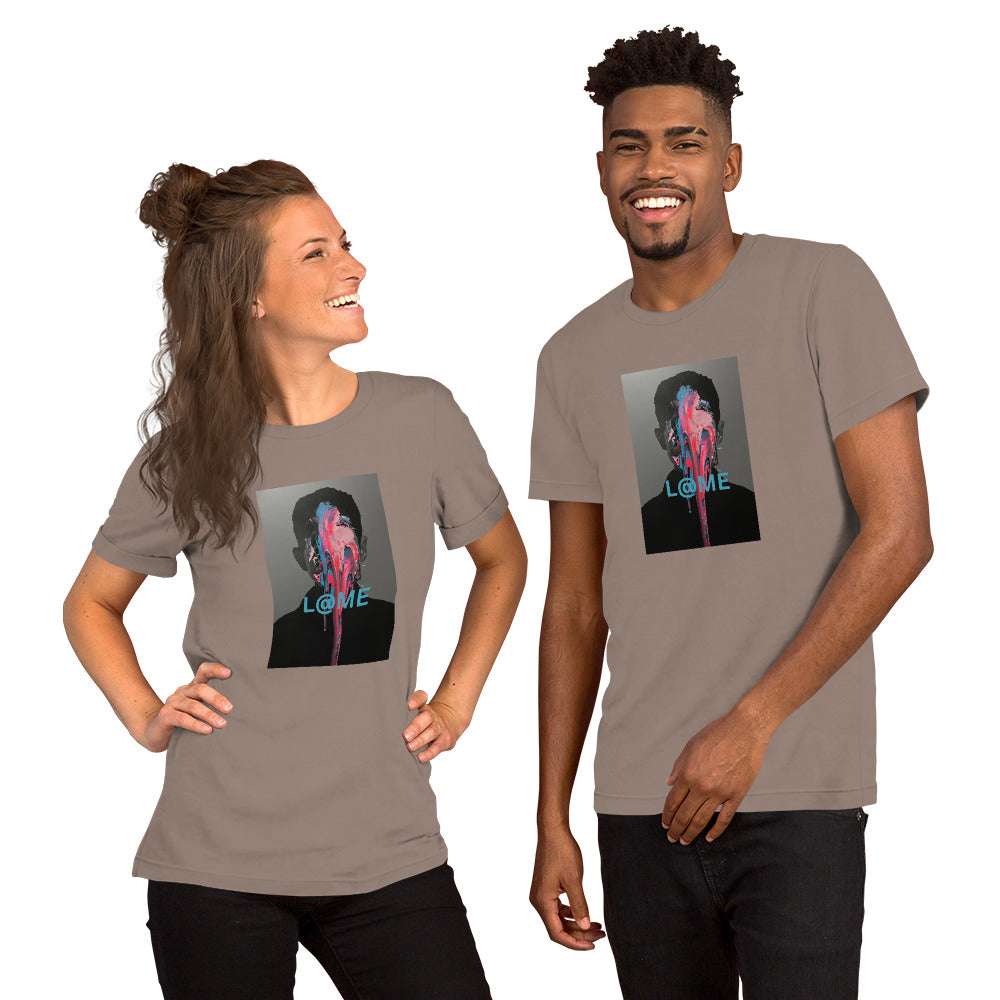 L@ME Silver Paint Drip Portrait Graphic Tee | Premium Cotton 26 £ Collection all for Inkybay L@ME L@ME