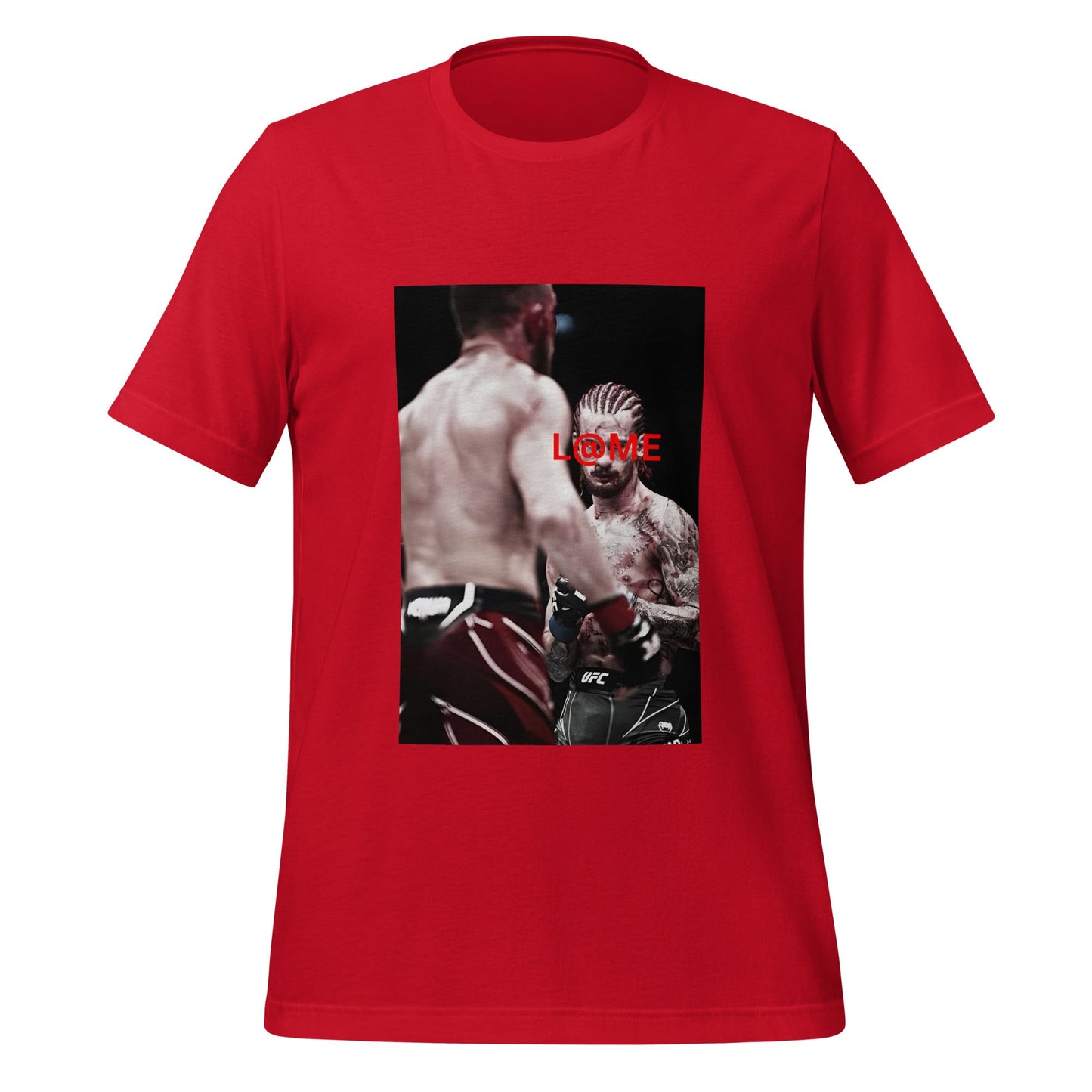Red graphic tee featuring bold "Impact Zone" design, made from soft cotton fabric.