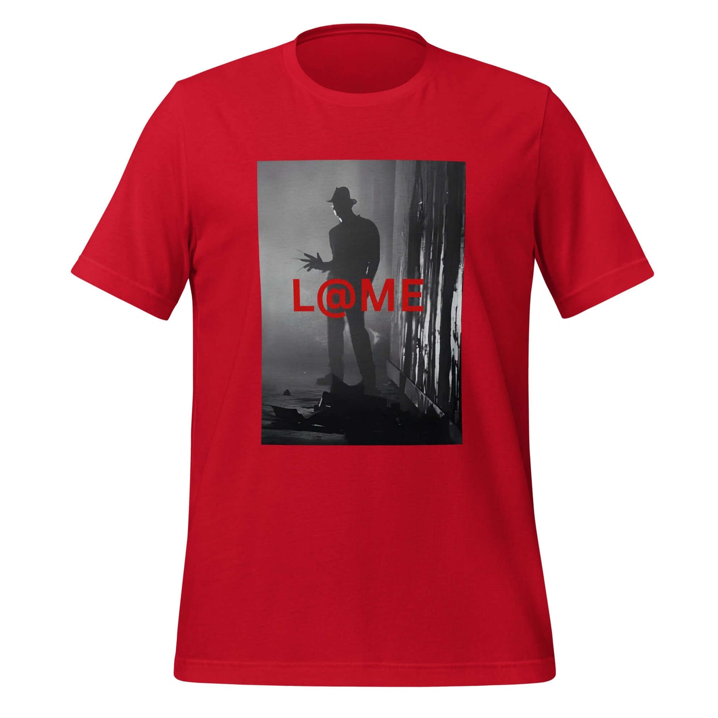 Black graphic tee featuring a bold "Shadow Fear" design on the front.