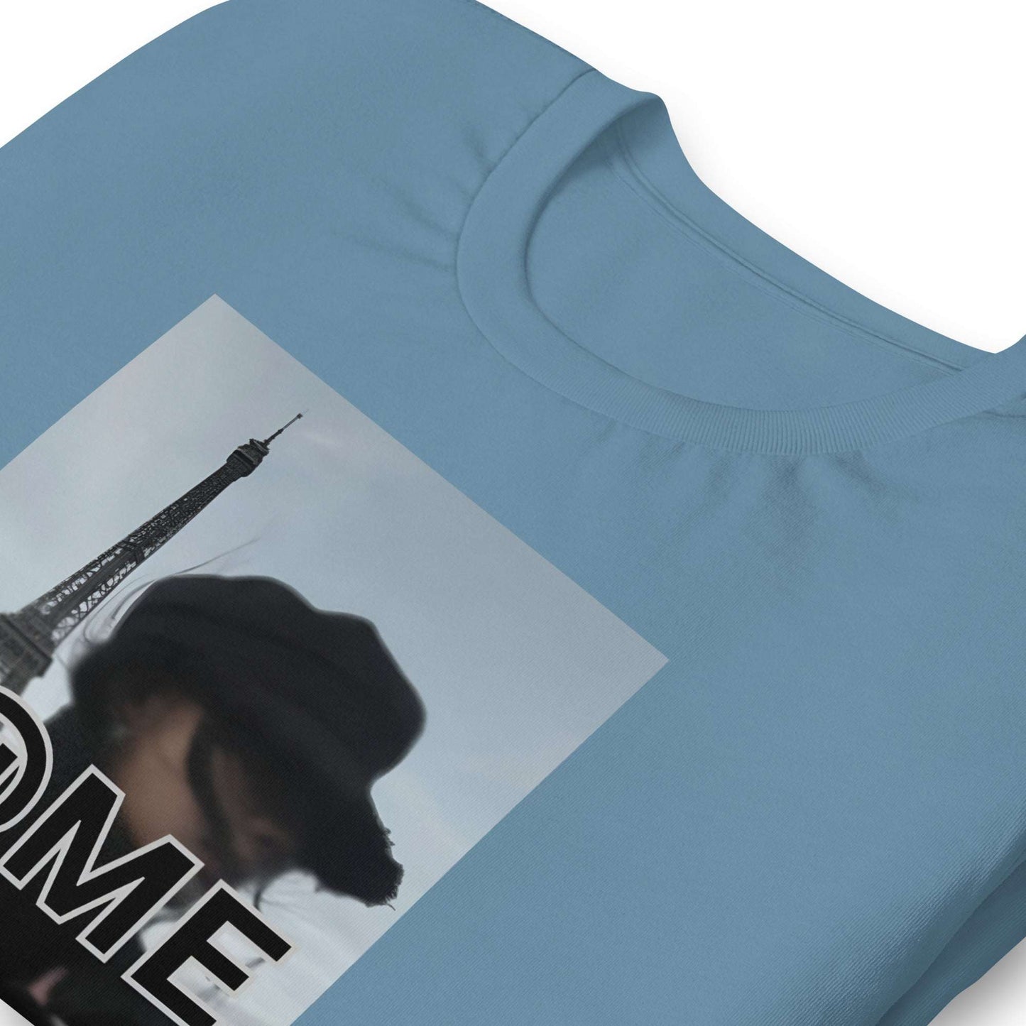 White L@ME Paris T-shirt featuring the Eiffel Tower and bold logo on soft cotton fabric.