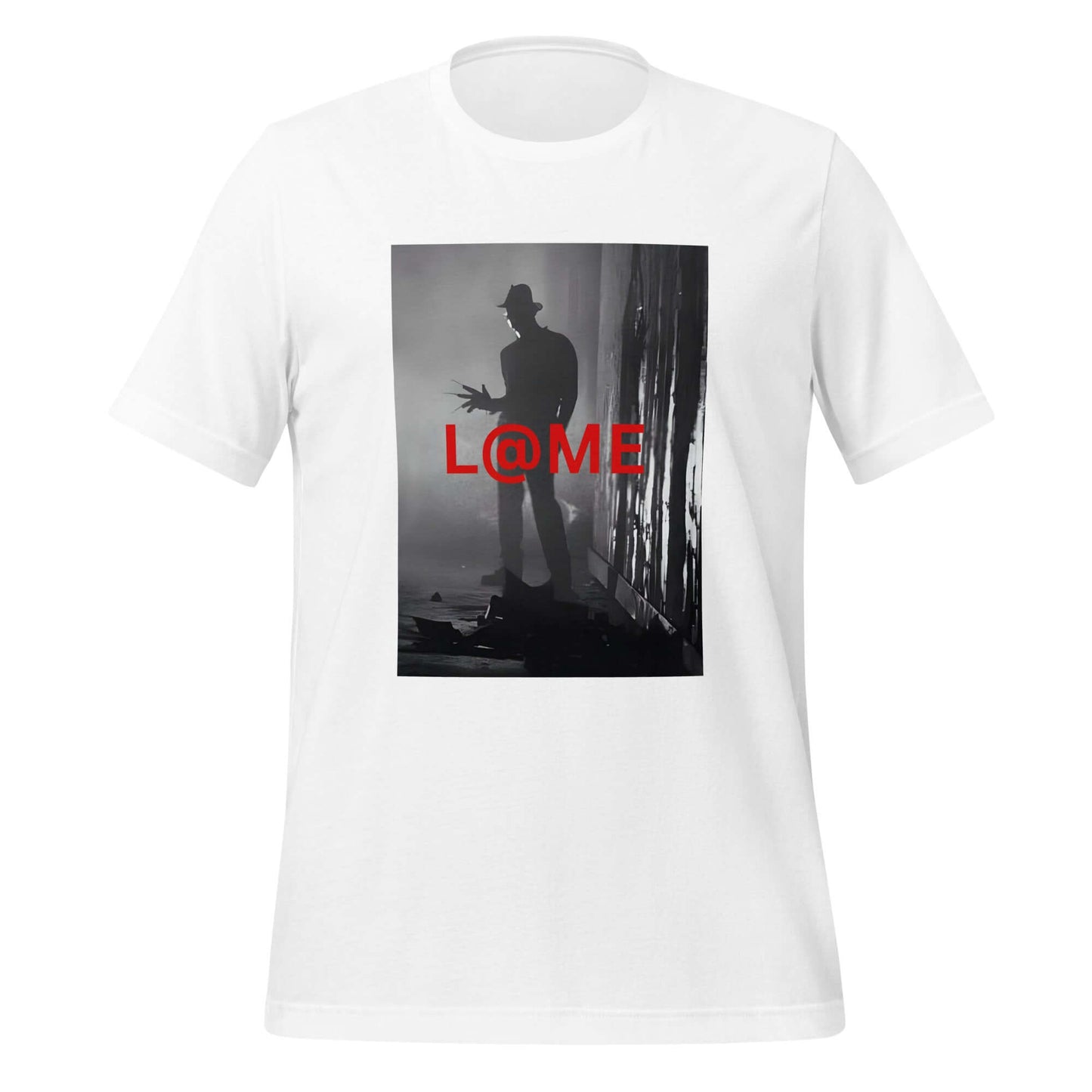 Black graphic tee featuring a bold "Shadow Fear" design on the front.