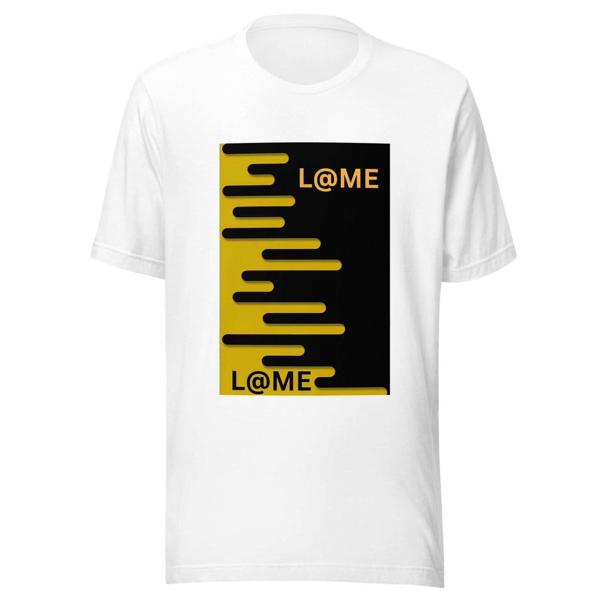 Black graphic tee featuring a bold shadow design for edgy streetwear style.